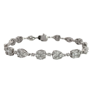 Illusion Shape Diamond Bracelet