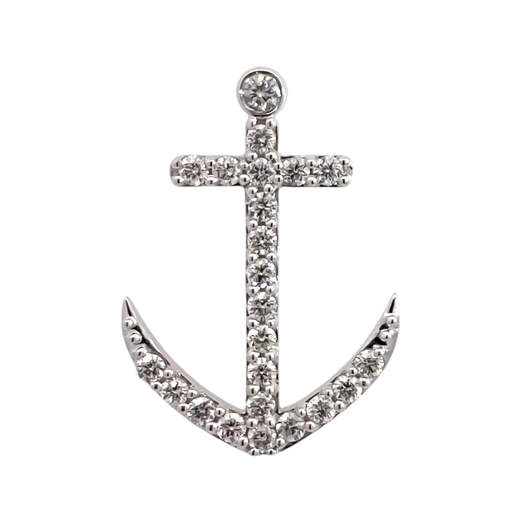 Diamond Anchor Pendant