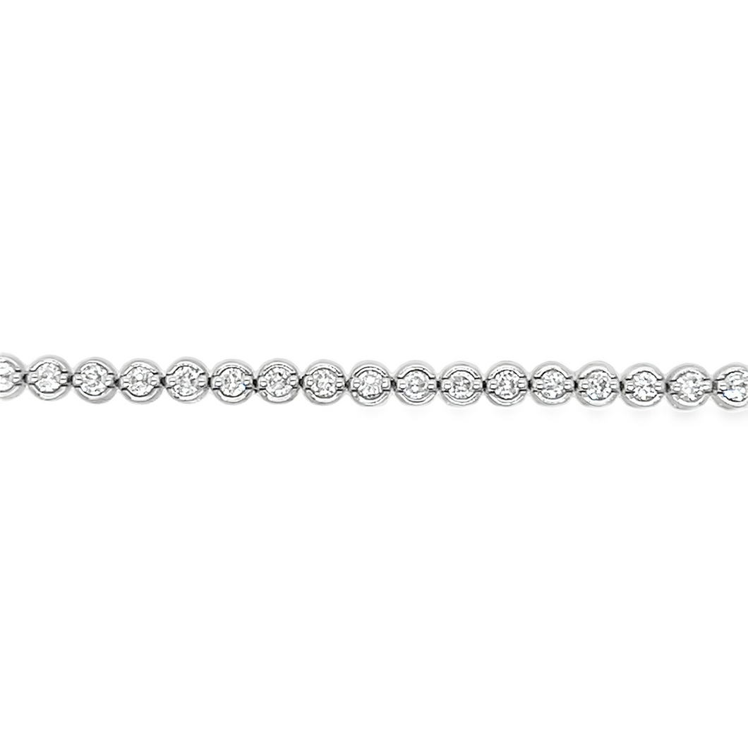 Bezel Set Diamond Tennis Bracelet