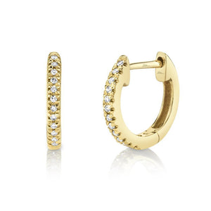 Pave Diamond Huggie Earrings