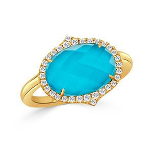 Turquoise Doublet Ring