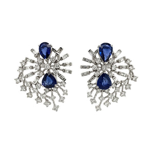 Sapphire and Diamond Earrings