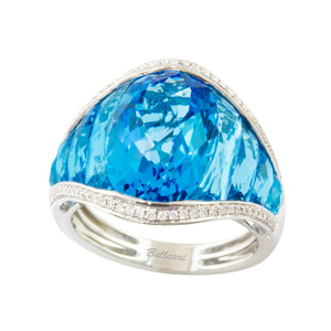 Blue Topaz Statement Ring