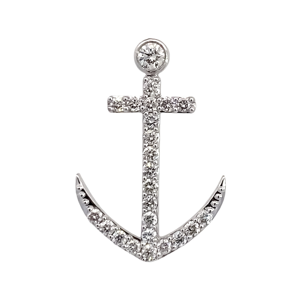 Diamond Anchor Pendant