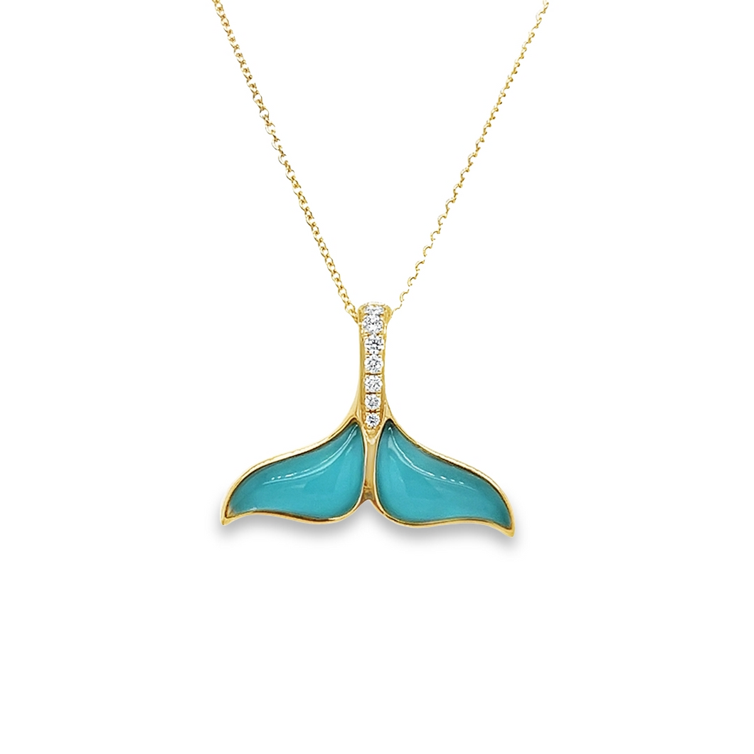 Amazonite Whale's Tail Necklace