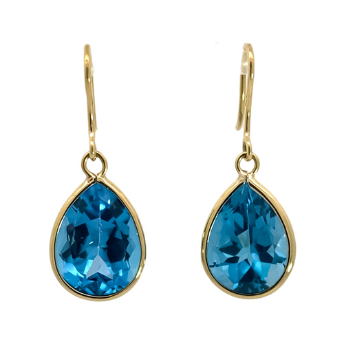 Blue Topaz Drop Earrings