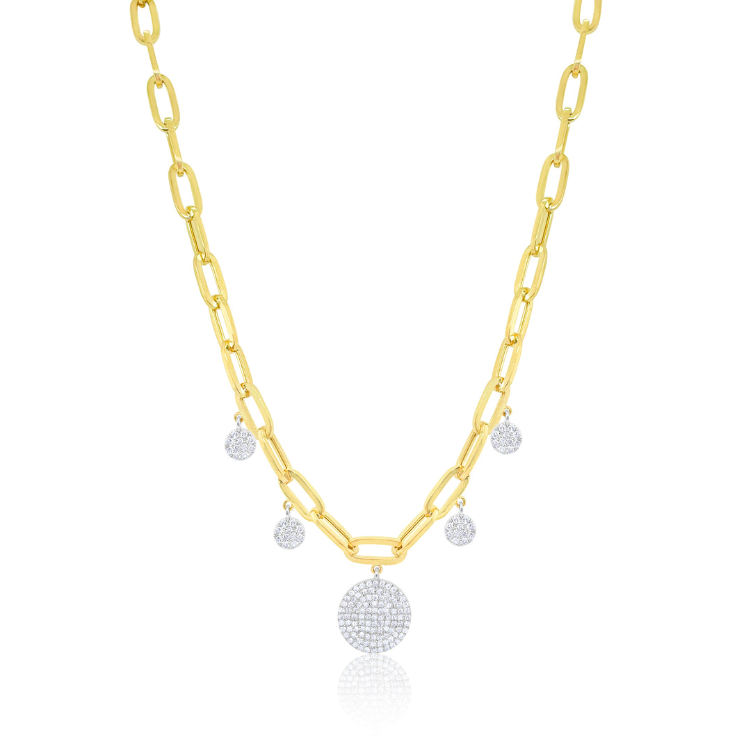 Diamond Disc Necklace