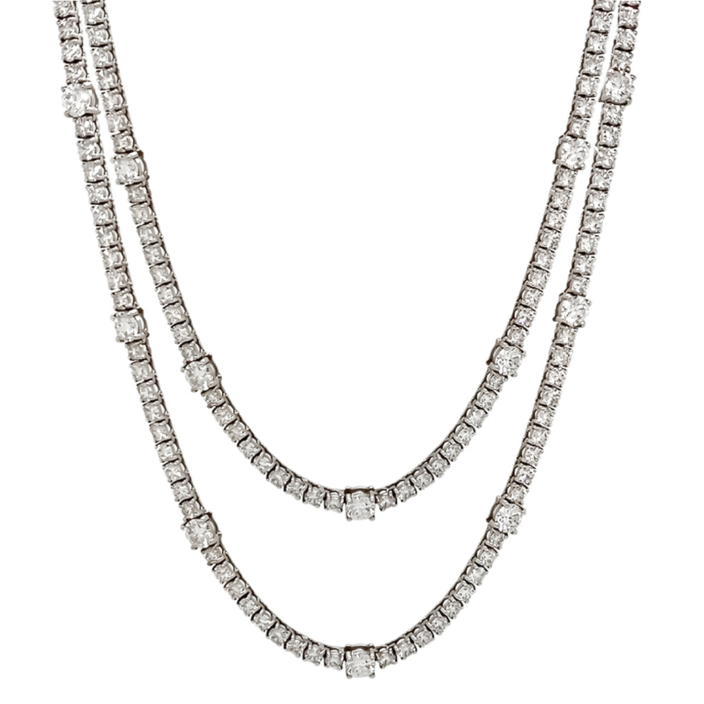 Detachable Diamond Line Necklace