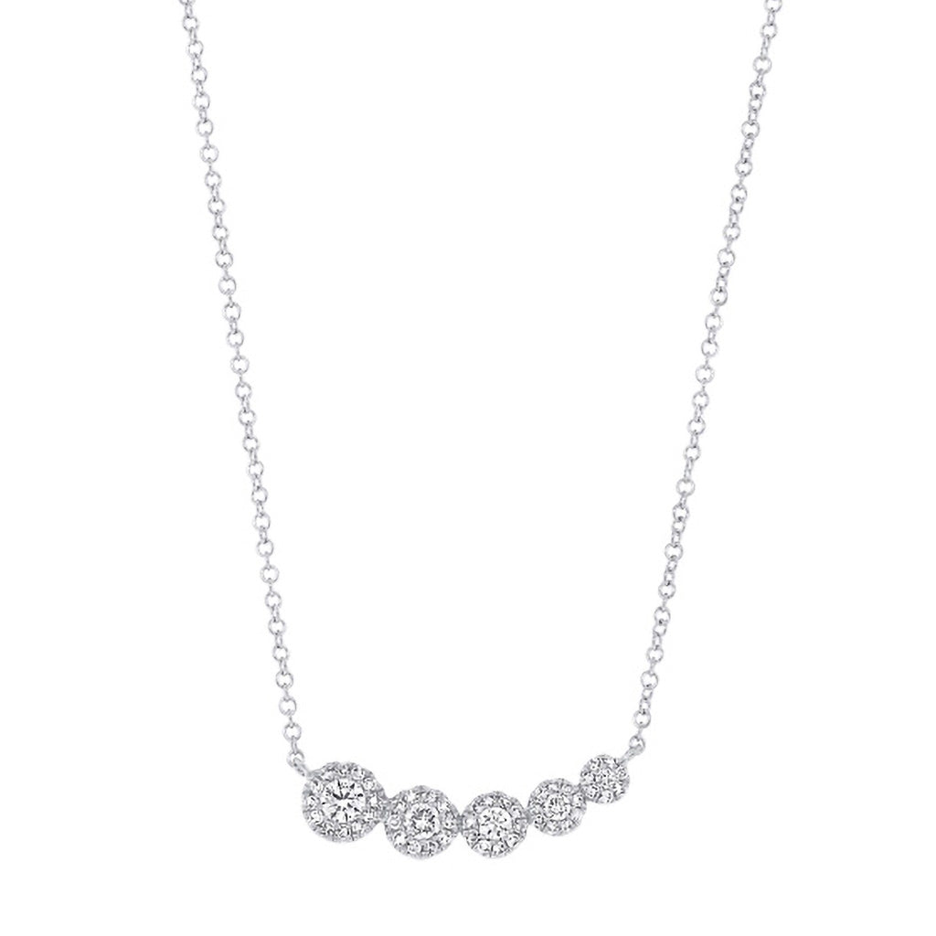 Graduated Diamond Disc Necklace