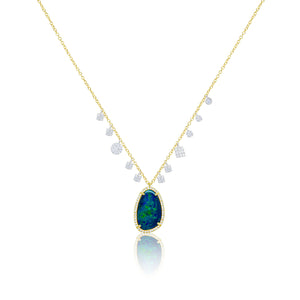 Opal and Diamond Necklace