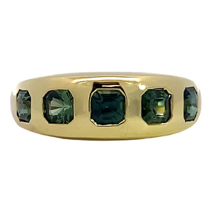 'Olena' Green Sapphire Band