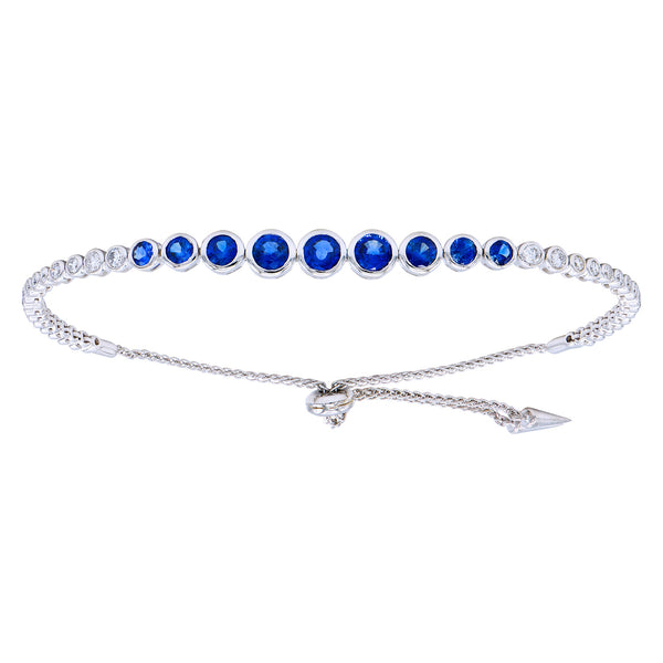 Sapphire and Diamond Bolo Bracelet