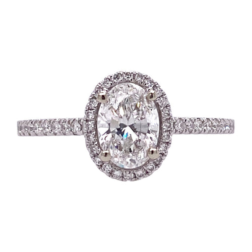 Oval Halo Diamond Ring