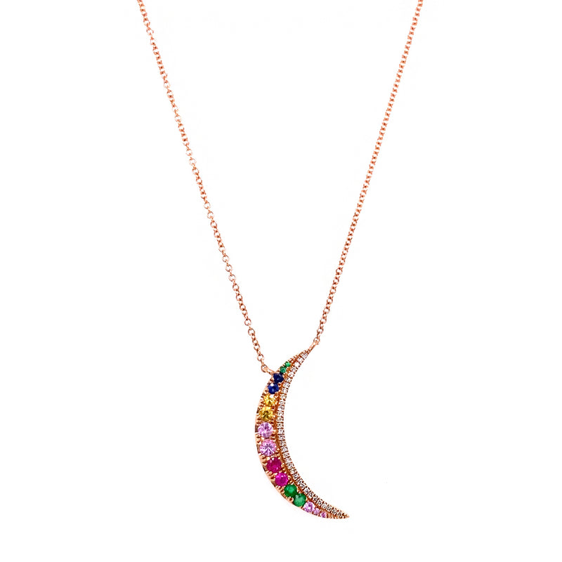 rainbow moon necklace – Pageo Fine Jewelers